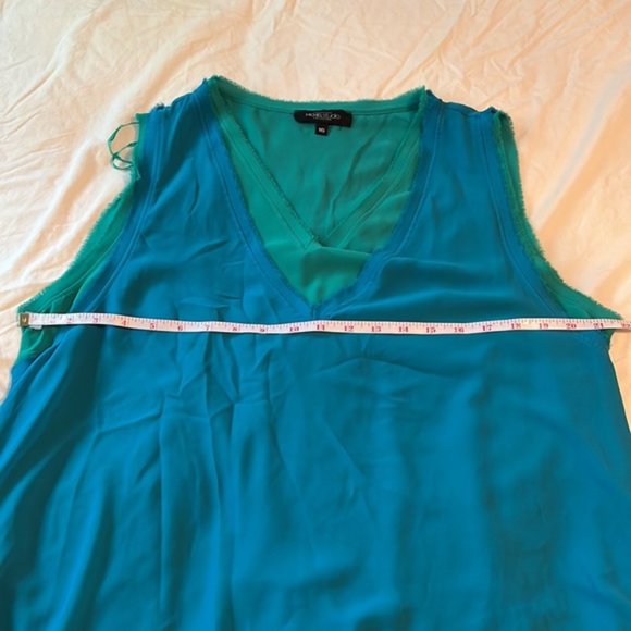 Michael Studio Layered Tank Top in Blue and Green - Picture 5 of 7